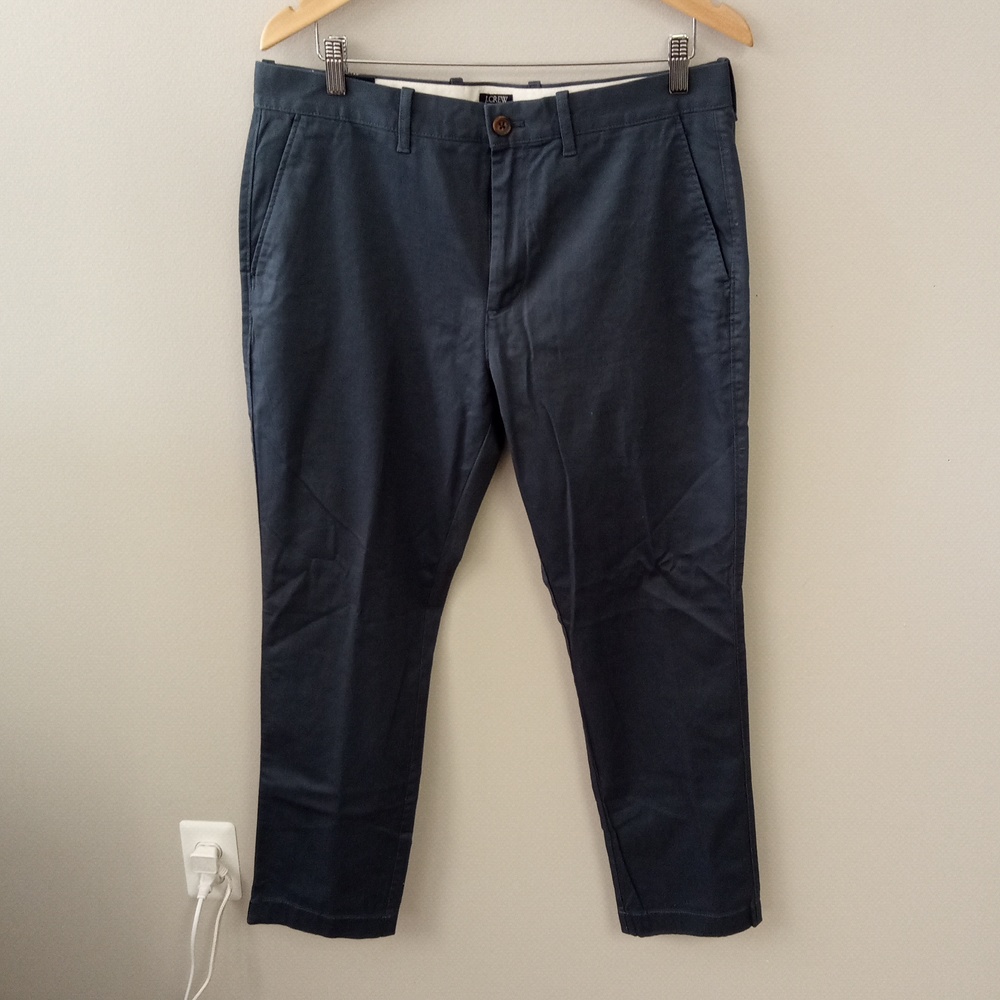 NWT Reimagined J.Crew Flex Men's Blue Gray Khakis Athletic Slim 33/30